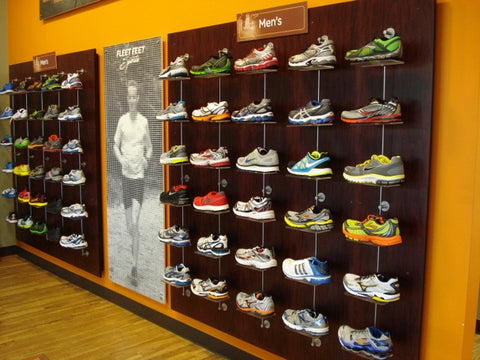 4.) Choose a Shoe Wall for Your Running Store